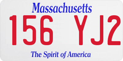 MA license plate 156YJ2