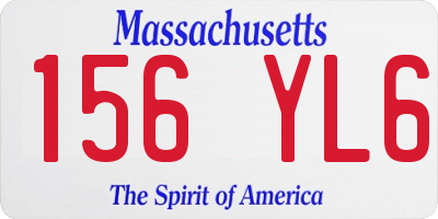 MA license plate 156YL6