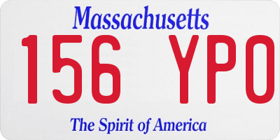 MA license plate 156YP0