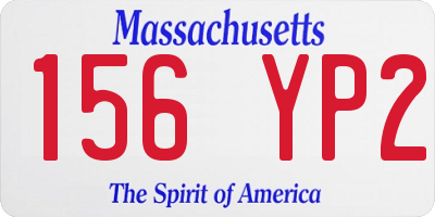 MA license plate 156YP2