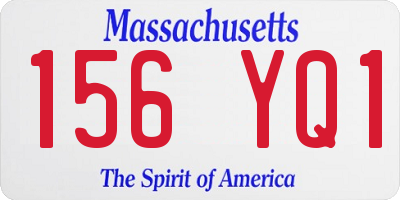 MA license plate 156YQ1