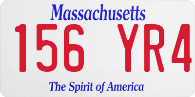 MA license plate 156YR4