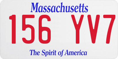 MA license plate 156YV7