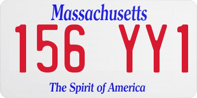 MA license plate 156YY1