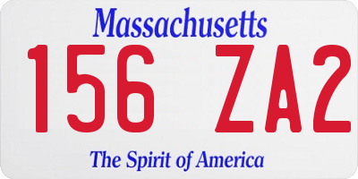 MA license plate 156ZA2