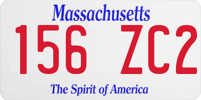 MA license plate 156ZC2