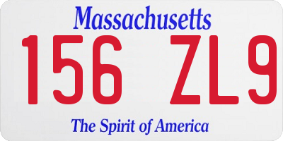 MA license plate 156ZL9