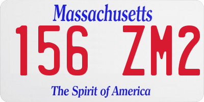 MA license plate 156ZM2