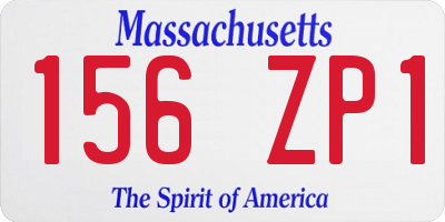 MA license plate 156ZP1