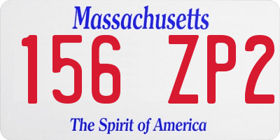MA license plate 156ZP2
