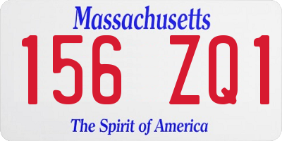 MA license plate 156ZQ1