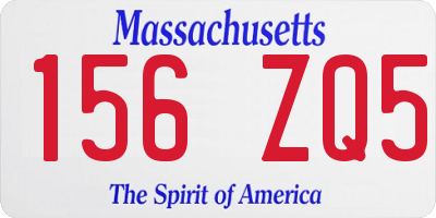 MA license plate 156ZQ5