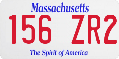MA license plate 156ZR2
