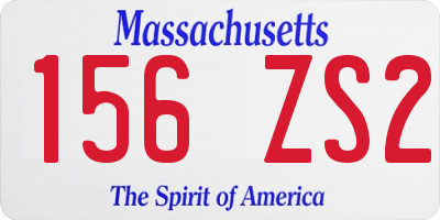 MA license plate 156ZS2