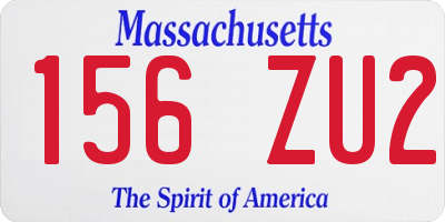 MA license plate 156ZU2