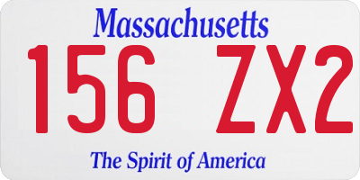 MA license plate 156ZX2