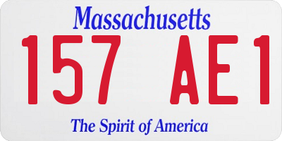 MA license plate 157AE1