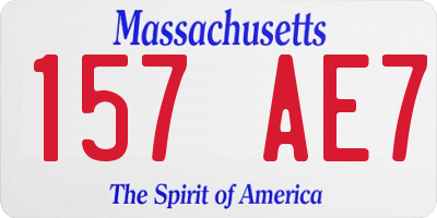 MA license plate 157AE7