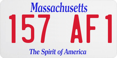 MA license plate 157AF1
