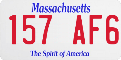 MA license plate 157AF6