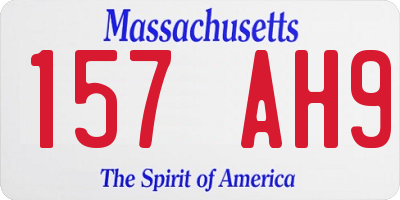 MA license plate 157AH9
