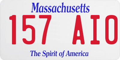 MA license plate 157AI0