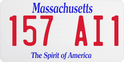 MA license plate 157AI1