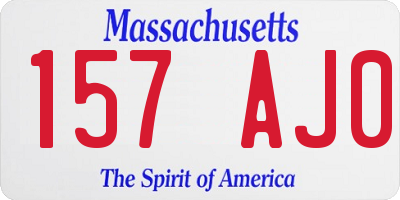 MA license plate 157AJ0