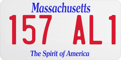 MA license plate 157AL1