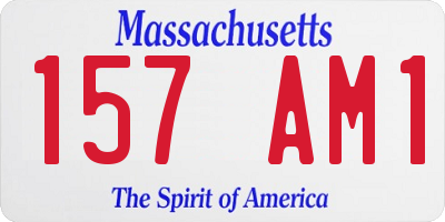 MA license plate 157AM1
