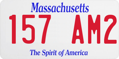 MA license plate 157AM2