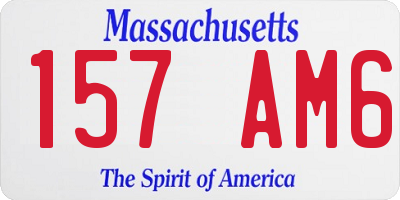 MA license plate 157AM6