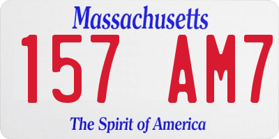MA license plate 157AM7