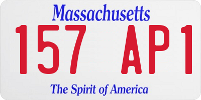 MA license plate 157AP1