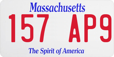 MA license plate 157AP9