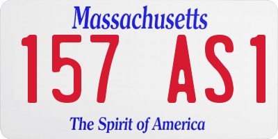 MA license plate 157AS1