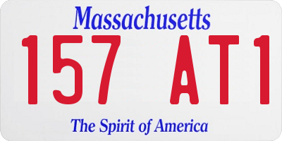MA license plate 157AT1