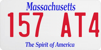 MA license plate 157AT4