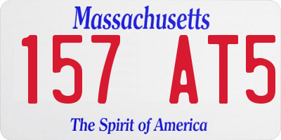 MA license plate 157AT5