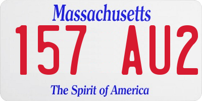 MA license plate 157AU2