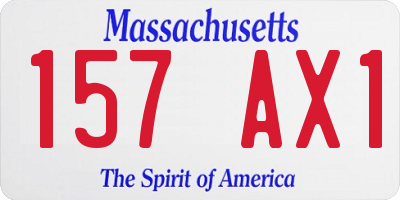 MA license plate 157AX1