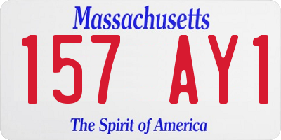 MA license plate 157AY1