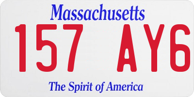 MA license plate 157AY6