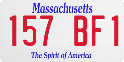 MA license plate 157BF1