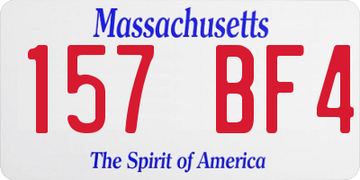 MA license plate 157BF4