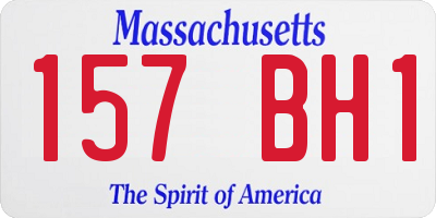 MA license plate 157BH1
