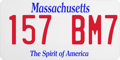 MA license plate 157BM7