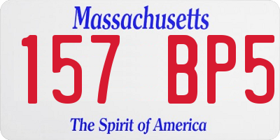 MA license plate 157BP5