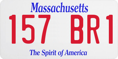 MA license plate 157BR1
