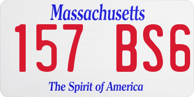 MA license plate 157BS6
